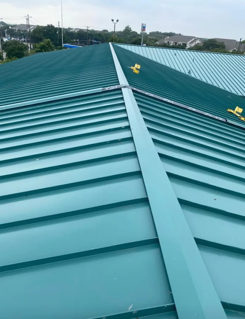 Green commercial metal roof ridge and valley for Metal Roof Repair in Wahiawa